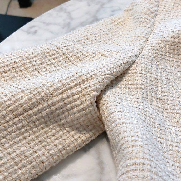2/$55 - White tweed jacket with gold threads - Picture 6 of 6